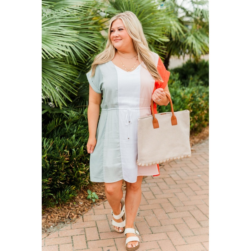 Party By The Pool Striped Dress- Multi-Color