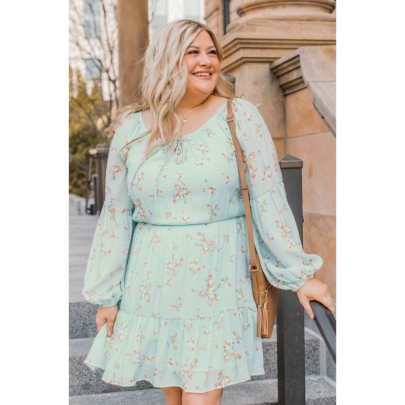 Express Yourself Mini Dress- Seafoam