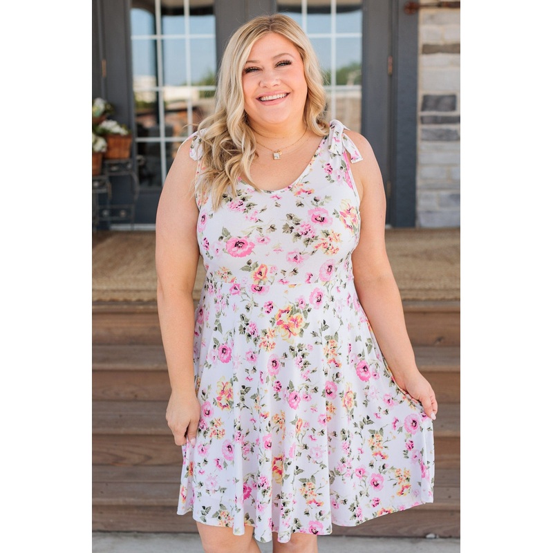 On The Rise Floral Dress- Ivory