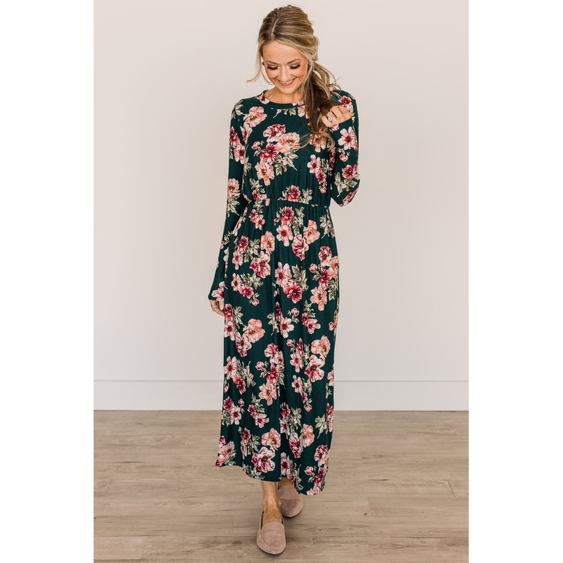 Nothing Sweeter Than This Maxi Dress- Forest Green