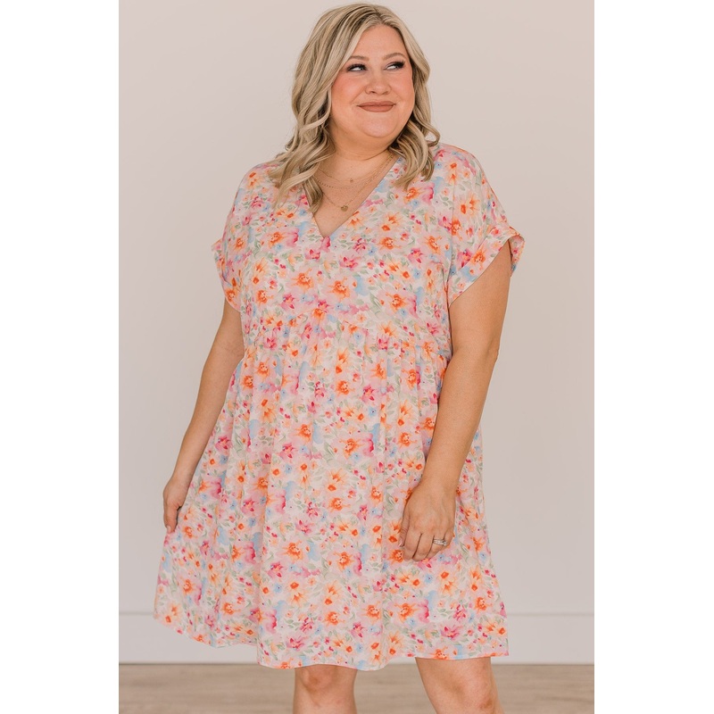 Top Of My List Floral Babydoll Dress- Ivory