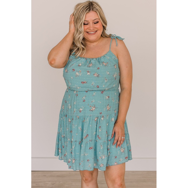 Keeping It Sweet Tiered Dress- Blue