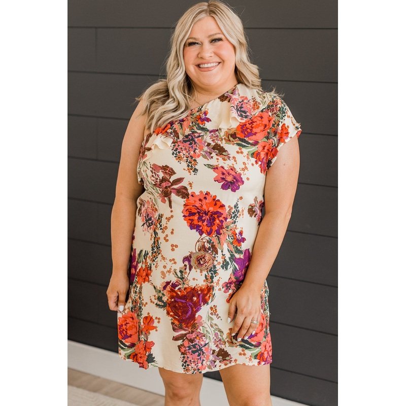 All The Right Reasons Floral Dress- Cream