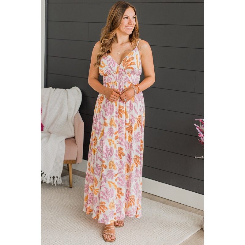 Unstoppable Feeling Floral Maxi Dress- Ivory