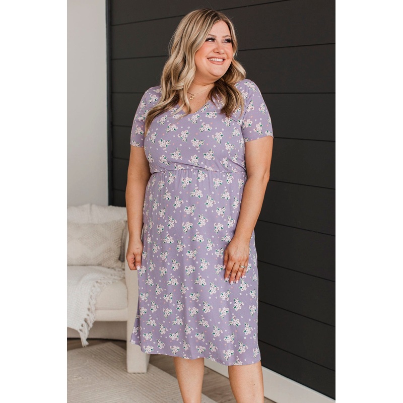 Undeniable Favorite Floral Dress- Lavender