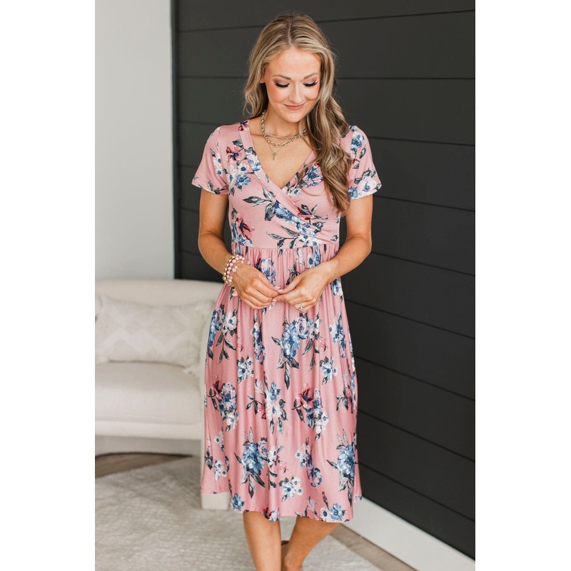 Ability To Love Floral Dress- Rose Pink